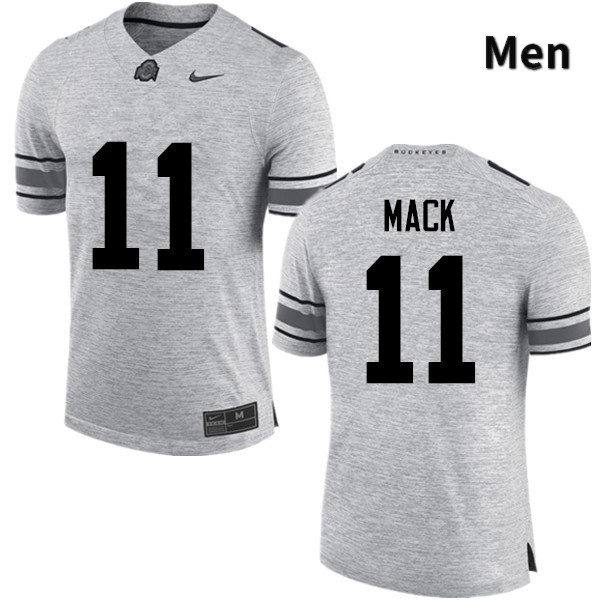 Ohio State Buckeyes Austin Mack Men's #11 Gray Game Stitched College Football Jersey